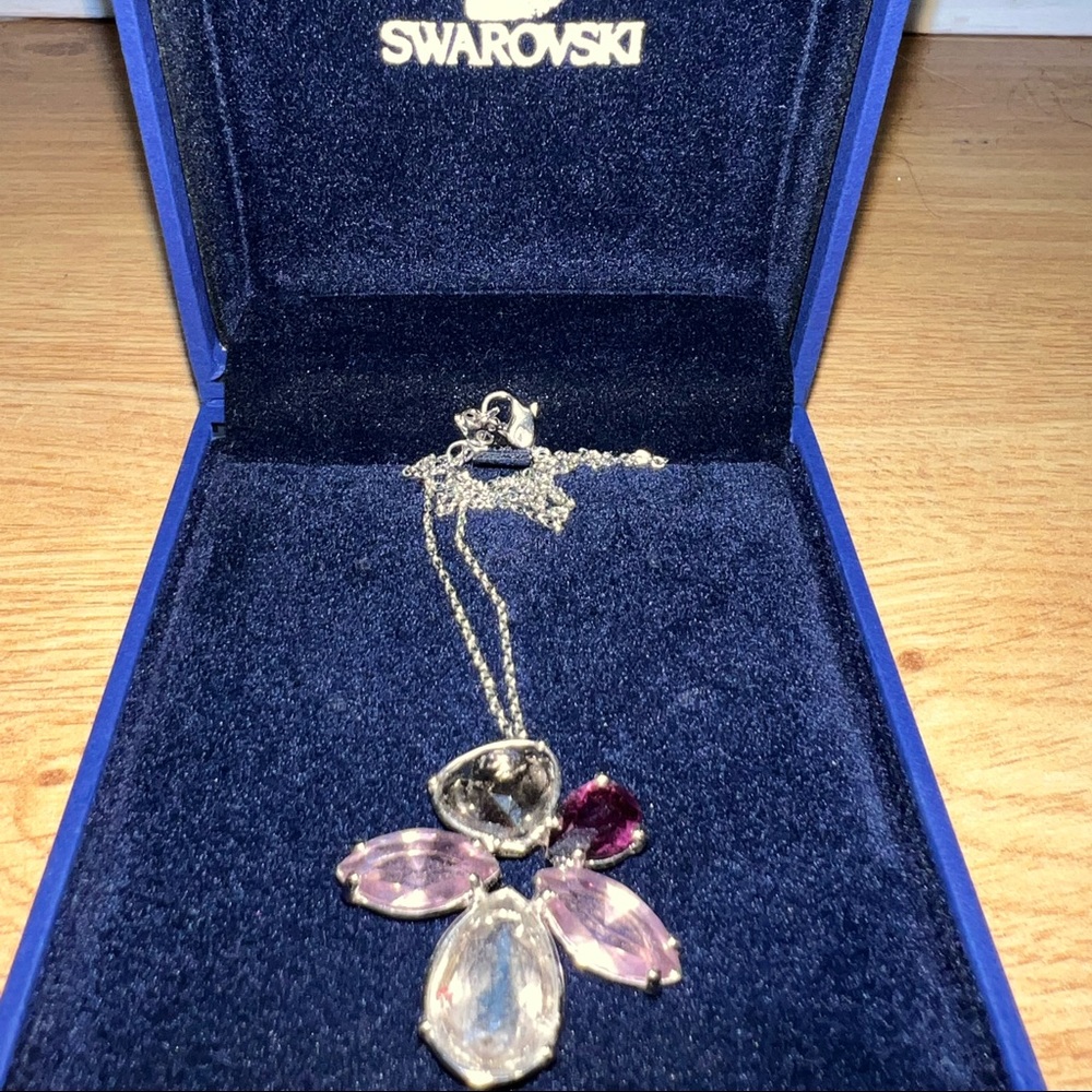 Swarovski multi color flower necklace
